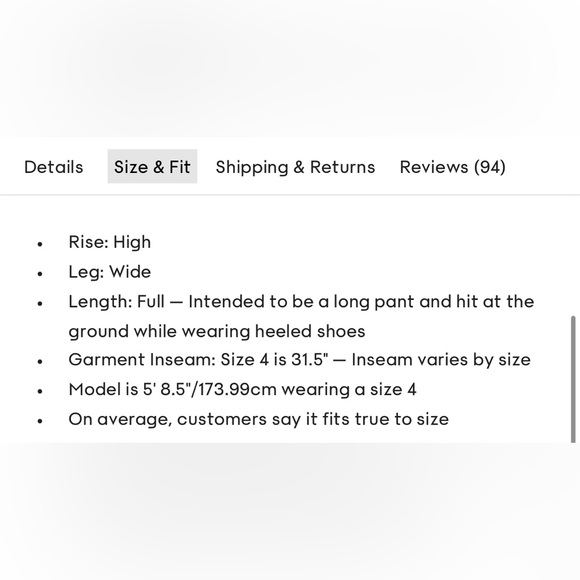 NWT Aritzia Babaton Pleated Pant in Dark Night Navy Size 6 - Picture 13 of 15